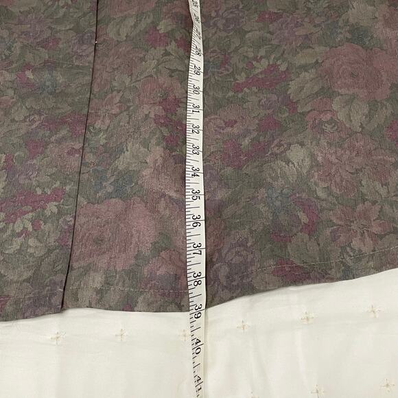 VTG London Fog Raincoat Women's 10 Dusty Floral Print Trench Coat Classic 80's - Picture 12 of 14